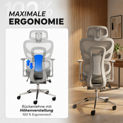 Bürostuhl Ergomax Mesh- Grau
