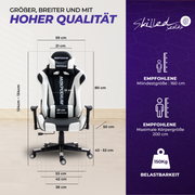 Gaming Stuhl MaxPodium Skilled White (B-WARE)