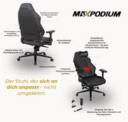 Gaming Stuhl MaxPodium Heavy SMI Black