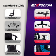 Gaming Stuhl MaxPodium Skilled Black (B-WARE)