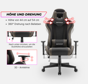 Gaming Stuhl MaxPodium Tactical Grey- Stoff