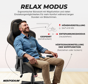 Gaming Stuhl MaxPodium Tactical Grey- Stoff