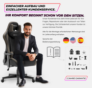 Gaming Stuhl MaxPodium Tactical Grey- Stoff