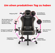 Gaming Stuhl MaxPodium Tactical Grey- Stoff
