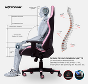 Gaming Stuhl MaxPodium Tactical Black Rosa