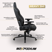 Gaming Stuhl MaxPodium Heavy SMI Black