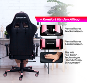 Gaming Stuhl MaxPodium Tactical Black Rosa
