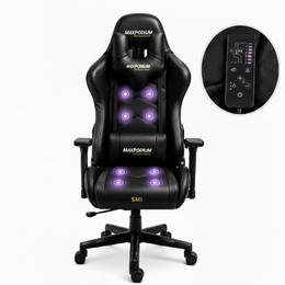 Gaming Stuhl mit Massagefunktion Tactical SMI Black